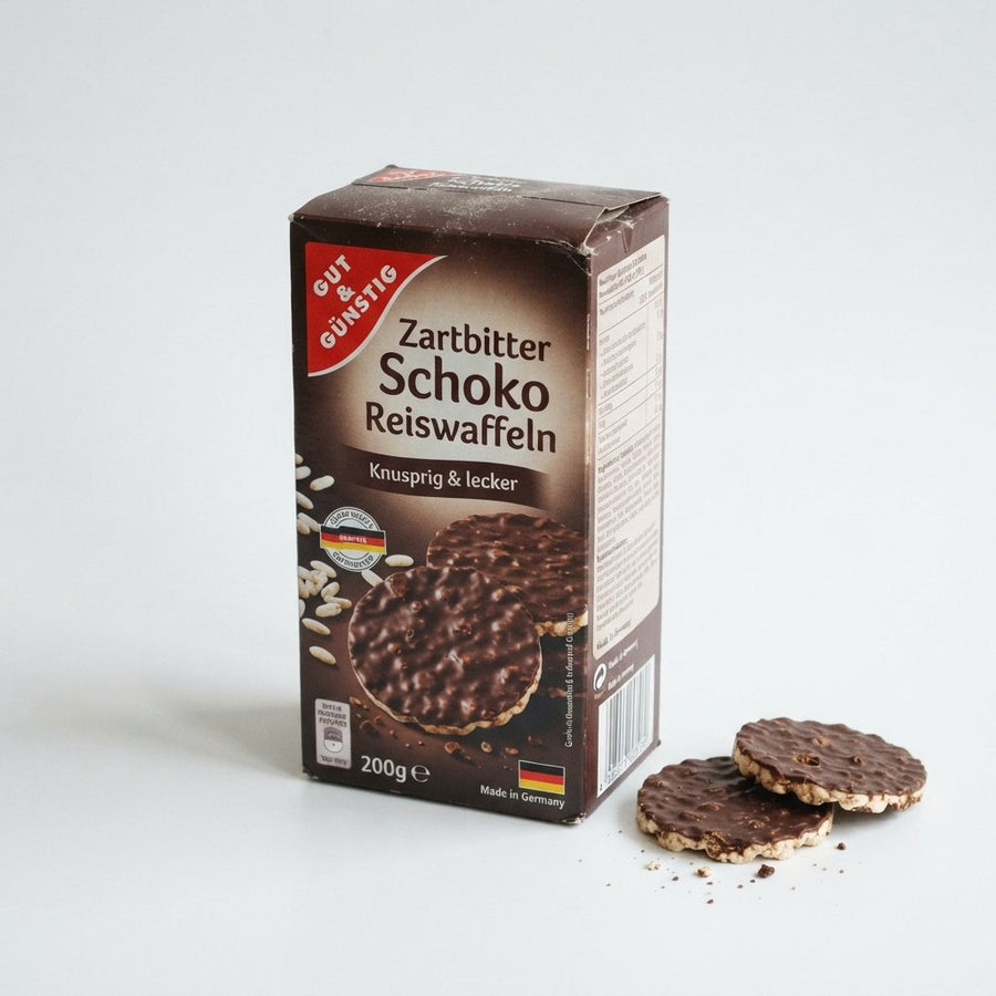 Dark Chocolate & Rice Puffs - 200g by Gut & Gunstig Made in Germany — front of pack at Exotic Snaxx Chicago