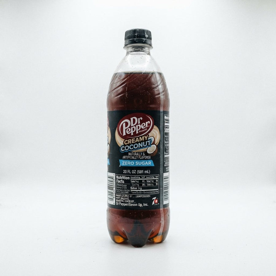 Dr Pepper Creamy Coconut — front of pack at Exotic Snaxx Chicago