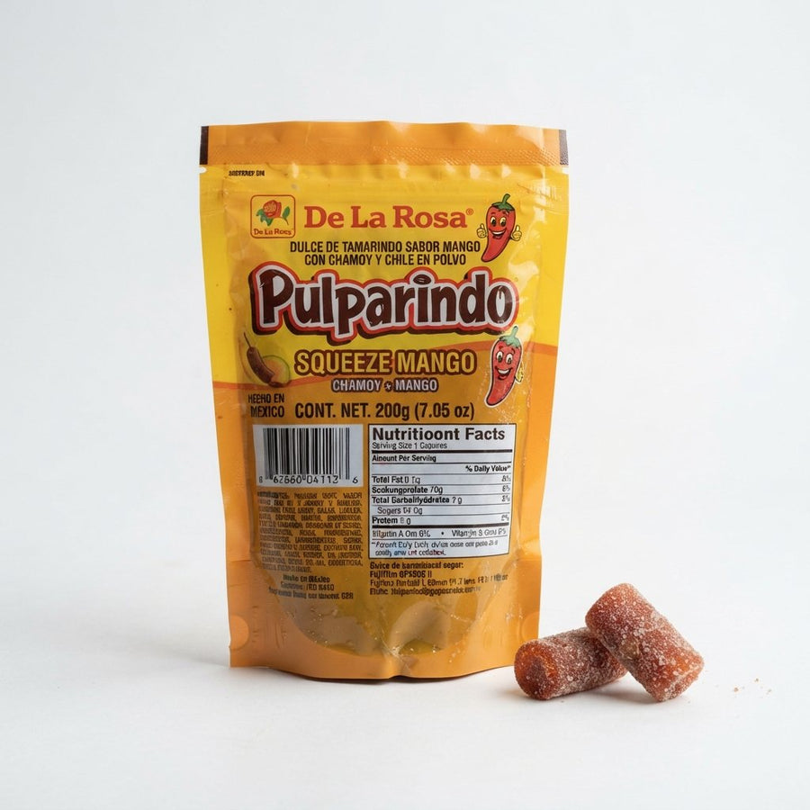 Pulparindo Squeeze Mango — front of pack at Exotic Snaxx Chicago