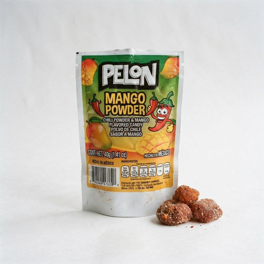 Pelon Mango Powder — front of pack at Exotic Snaxx Chicago