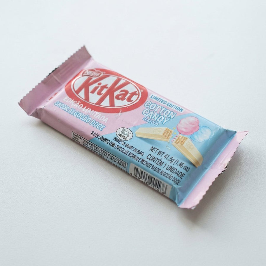 Limited Edition KitKat Cotton Candy Product of Brazil — front of pack at Exotic Snaxx Chicago