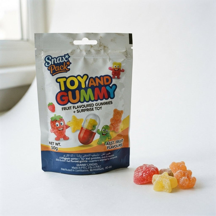 Snax Pack Toy And Gummy — front of pack at Exotic Snaxx Chicago