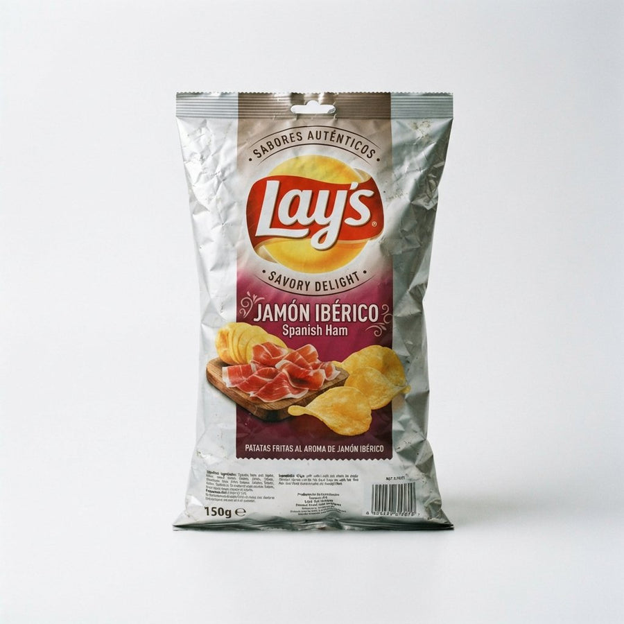 Lay's Spanish Ham Flavor Chips, Savory Delight — front of pack at Exotic Snaxx Chicago