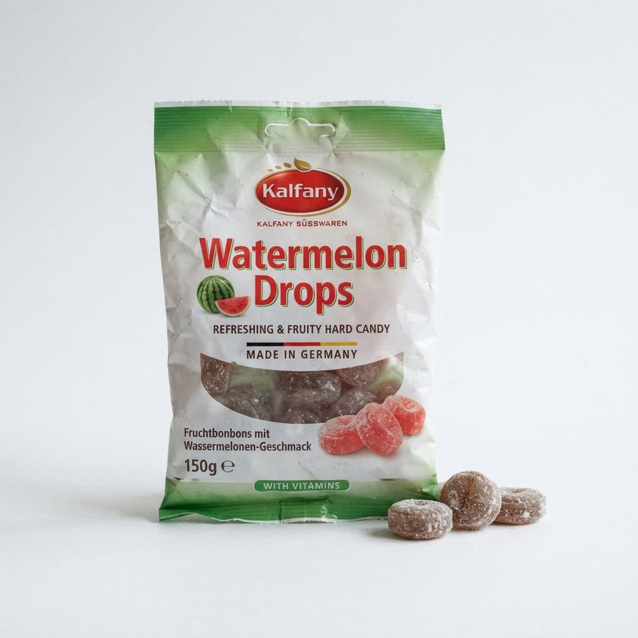 Watermelon Drops by Kalfany Made In Germany — front of pack at Exotic Snaxx Chicago