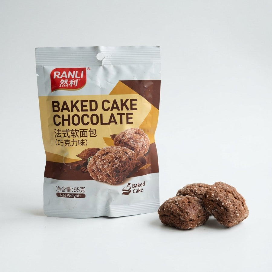Ranli Baked Cake Chocolate 95g — front of pack at Exotic Snaxx Chicago