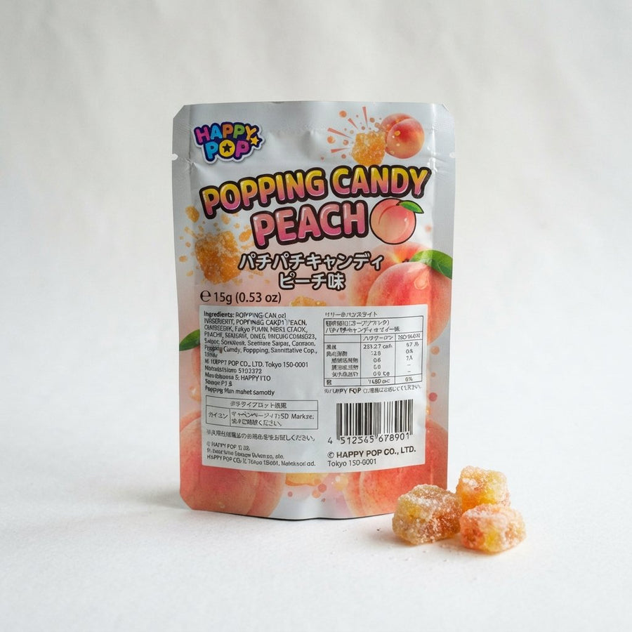 Popping Candy Peach — front of pack at Exotic Snaxx Chicago