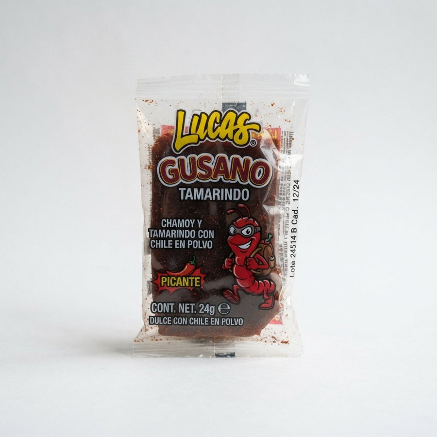 Lucas Gusano Tamarindo — front of pack at Exotic Snaxx Chicago