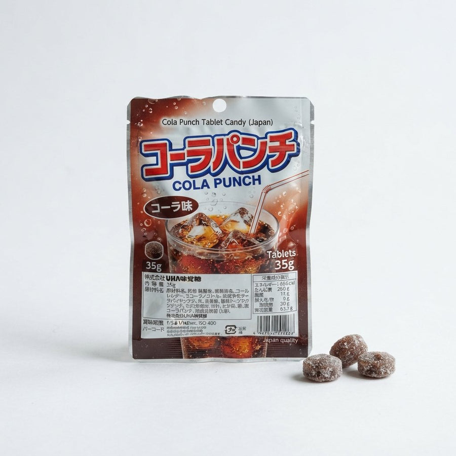 Cola Punch Tablet Candy (Japan) — front of pack at Exotic Snaxx Chicago