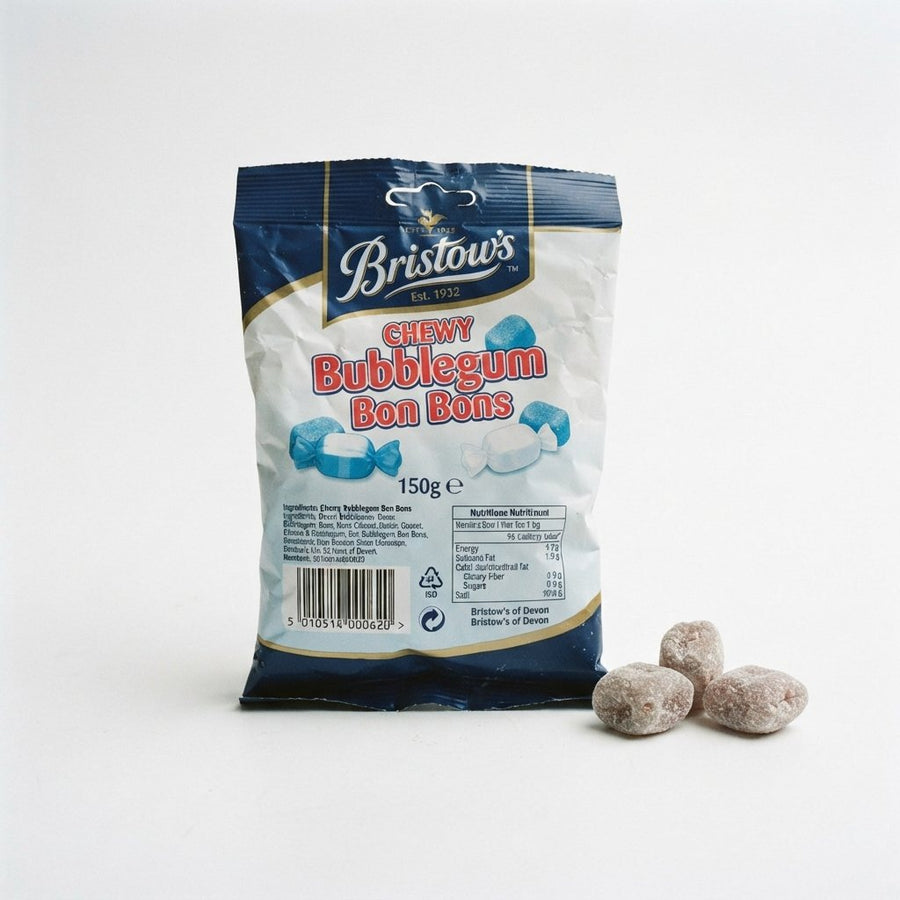 Bristows Chewy Bubblegum Bon Bons 150g — front of pack at Exotic Snaxx Chicago