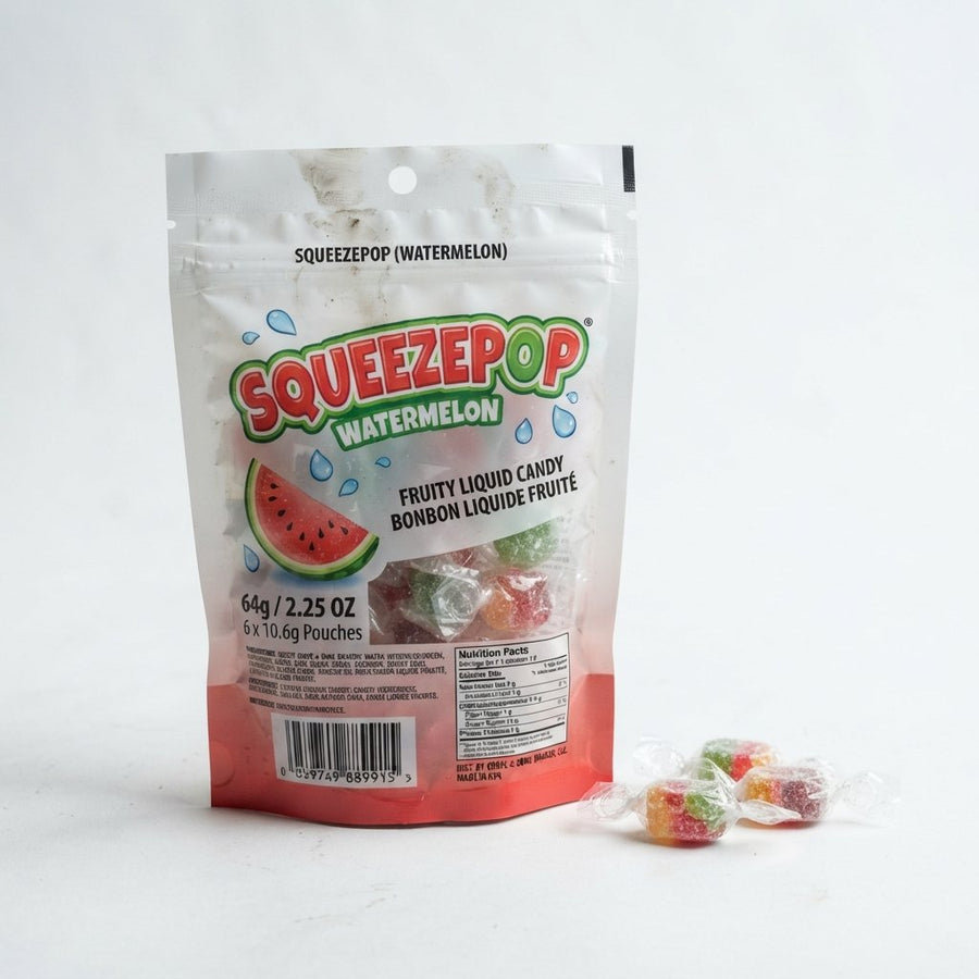 Squeezepop (Watermelon) — front of pack at Exotic Snaxx Chicago
