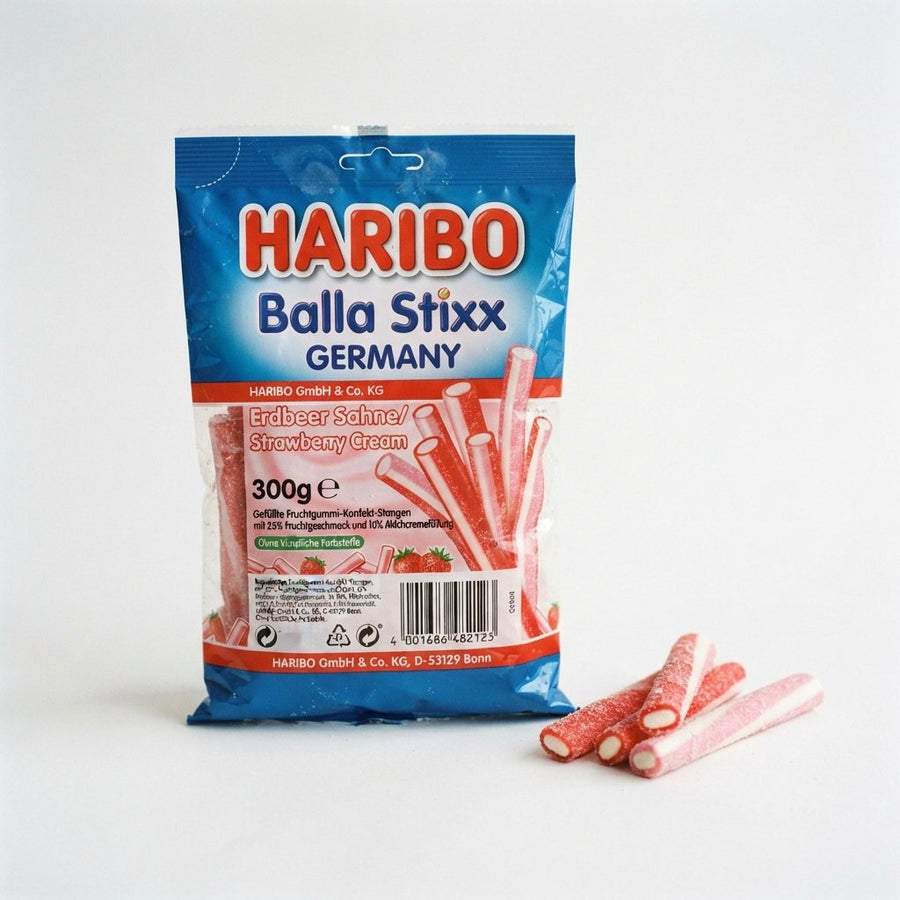 Haribo Balla Stixx Germany — front of pack at Exotic Snaxx Chicago