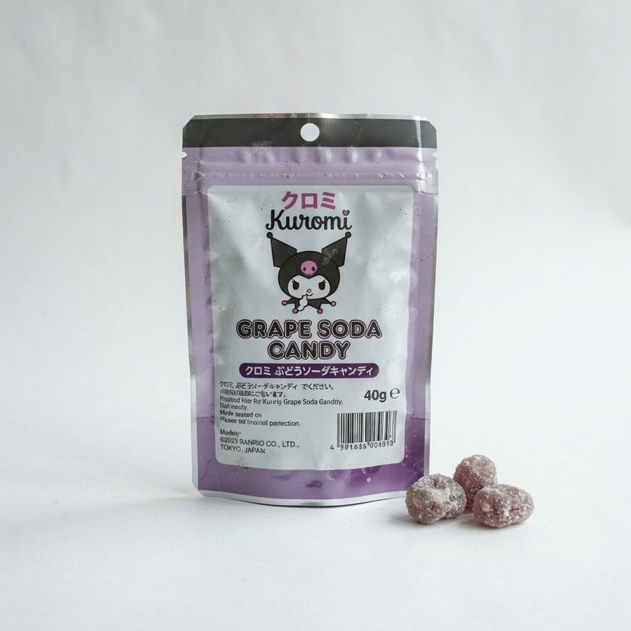 Kuromi Grape Soda Candy — front of pack at Exotic Snaxx Chicago