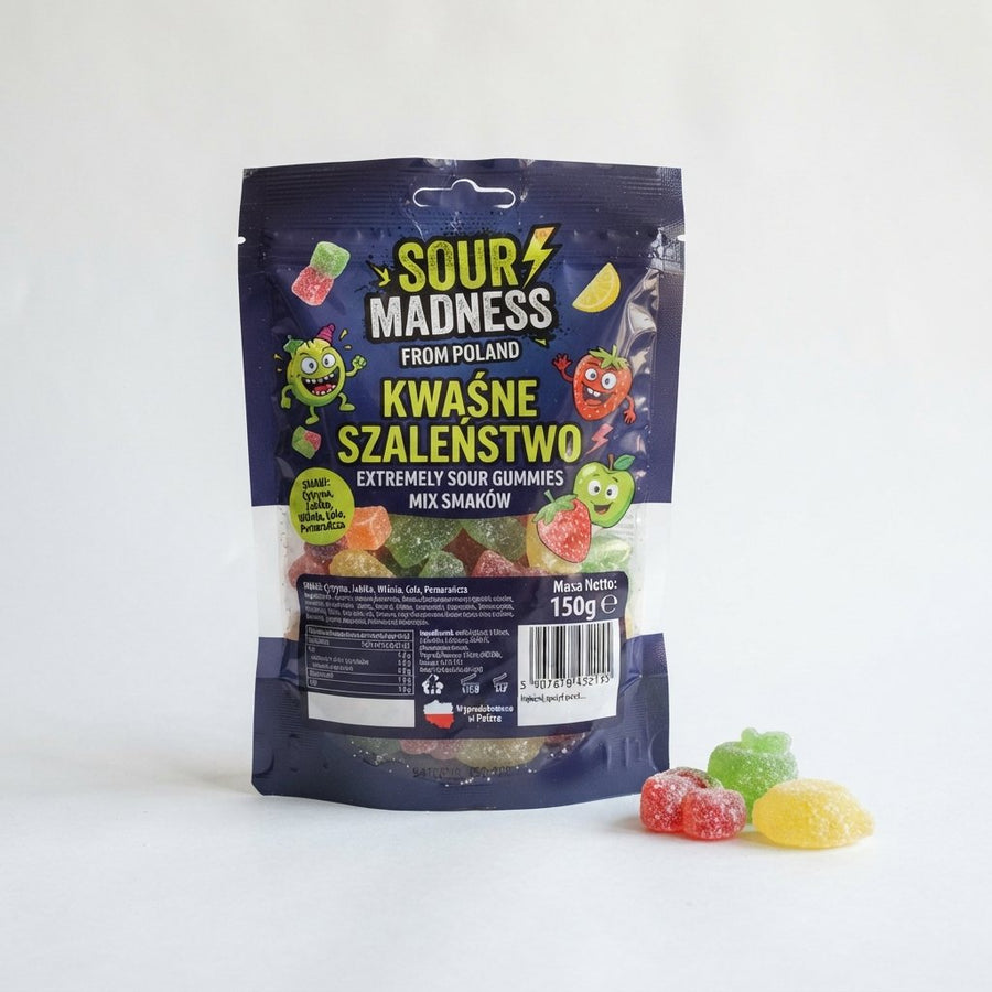 Sour Madness From Poland — front of pack at Exotic Snaxx Chicago