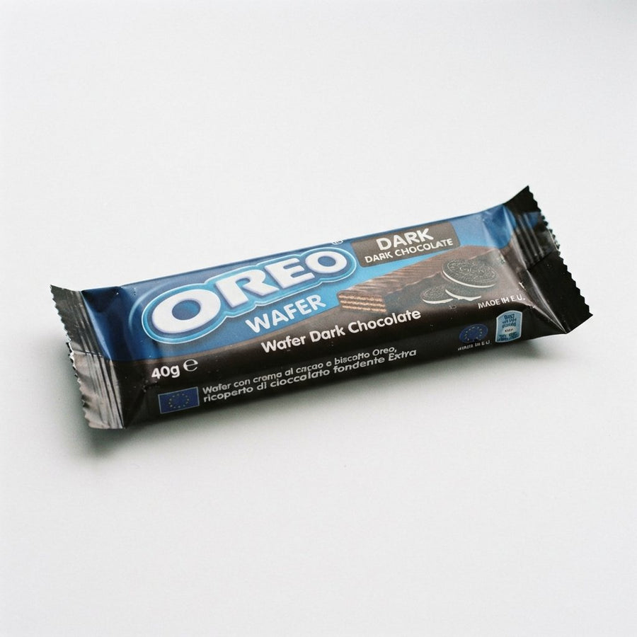 oreo wafer dark chocolate — front of pack at Exotic Snaxx Chicago