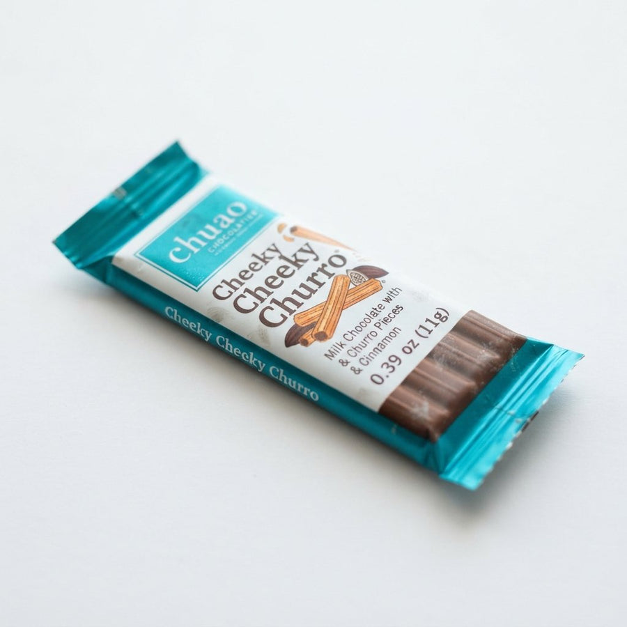 Chuao Cheeky Cheeky Churro Chocolate Mini Bar — front of pack at Exotic Snaxx Chicago