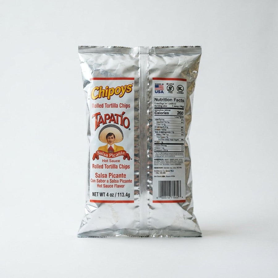 Chipoys Tapatio Hot Sauce — front of pack at Exotic Snaxx Chicago