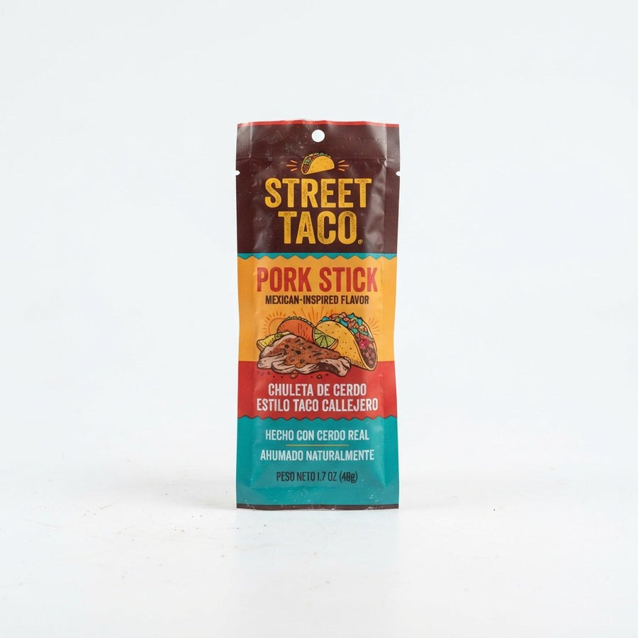 Street Taco Pork Stick — front of pack at Exotic Snaxx Chicago