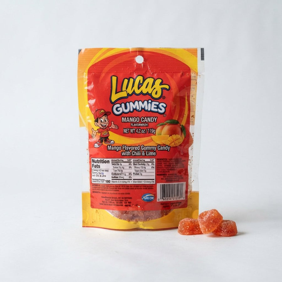Lucas Gummies Mango Candy — front of pack at Exotic Snaxx Chicago