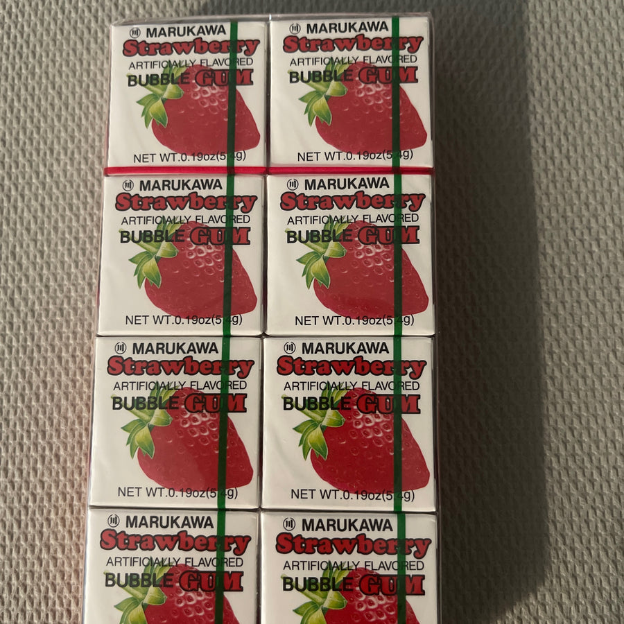 Marukawa Strawberry Bubble Gum (Japan) — front of pack at Exotic Snaxx Chicago
