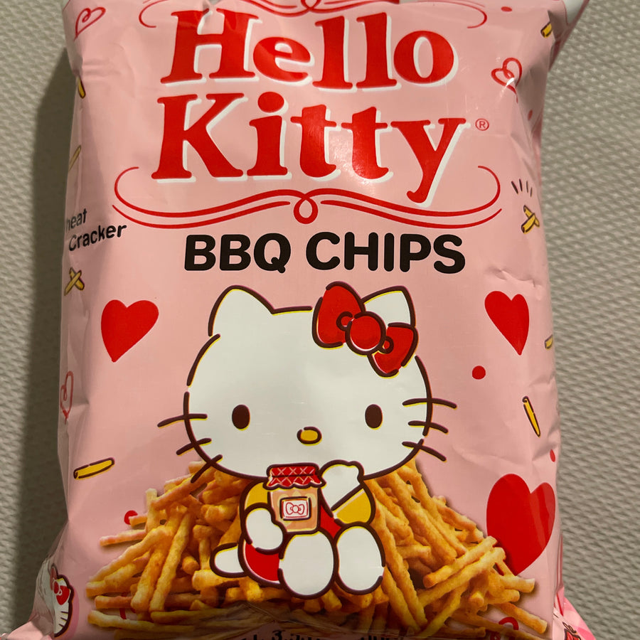 Hello Kitty BBQ Chips (South Korea) — front of pack at Exotic Snaxx Chicago
