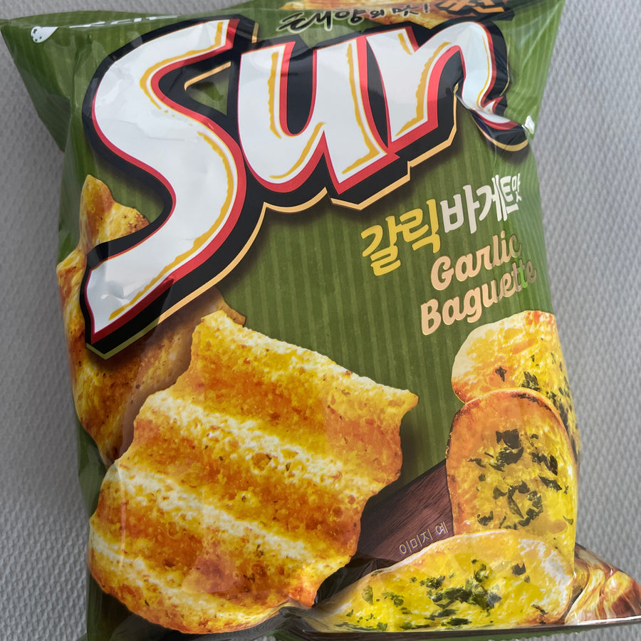 Orion Sun Garlic Baguette Flavor(Korea) — front of pack at Exotic Snaxx Chicago