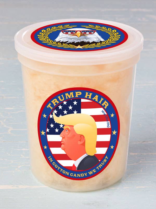 Trump Hair Cotton Candy — front of pack at Exotic Snaxx Chicago