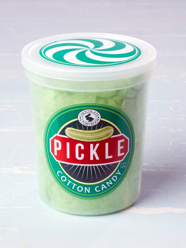 Pickle Cotton Candy — front of pack at Exotic Snaxx Chicago