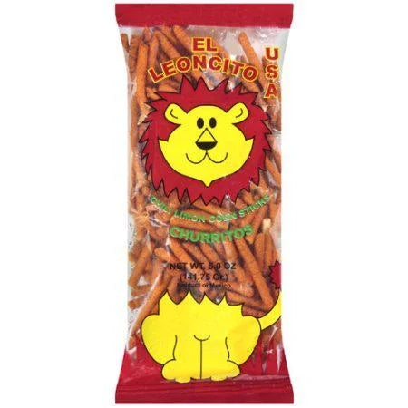 El Leoncito Chile Churritos — front of pack at Exotic Snaxx Chicago