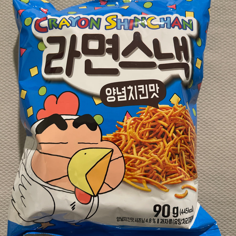 Crayon Shinchan Ramen Snack – Korean Chicken Flavor (South Korea) — front of pack at Exotic Snaxx Chicago