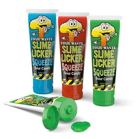 Toxic Waste Slime Licker Squeeze — front of pack at Exotic Snaxx Chicago