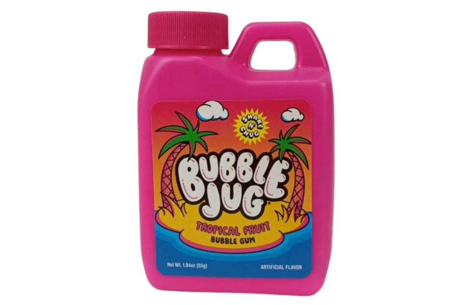 Bubble Jug Tropical Fruit Bubble Gum — front of pack at Exotic Snaxx Chicago