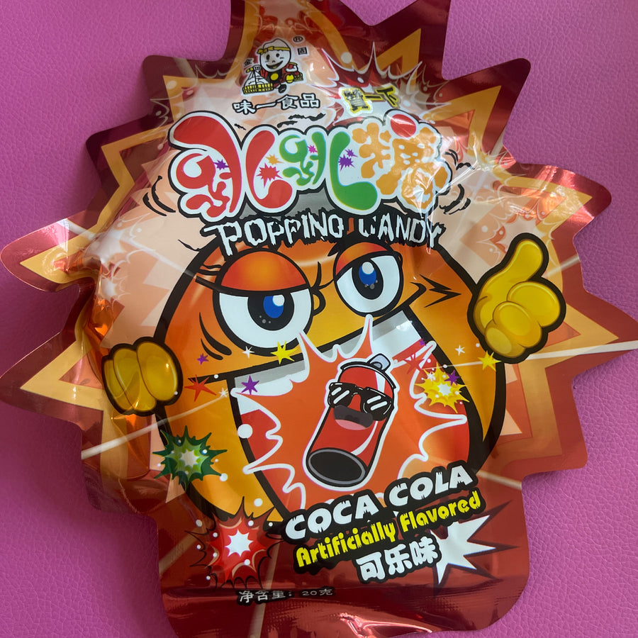 WEIYI Popping Candy – Cola Flavor (China) — front of pack at Exotic Snaxx Chicago