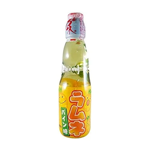 Hatakosen Ramune Soda Pineapple — front of pack at Exotic Snaxx Chicago