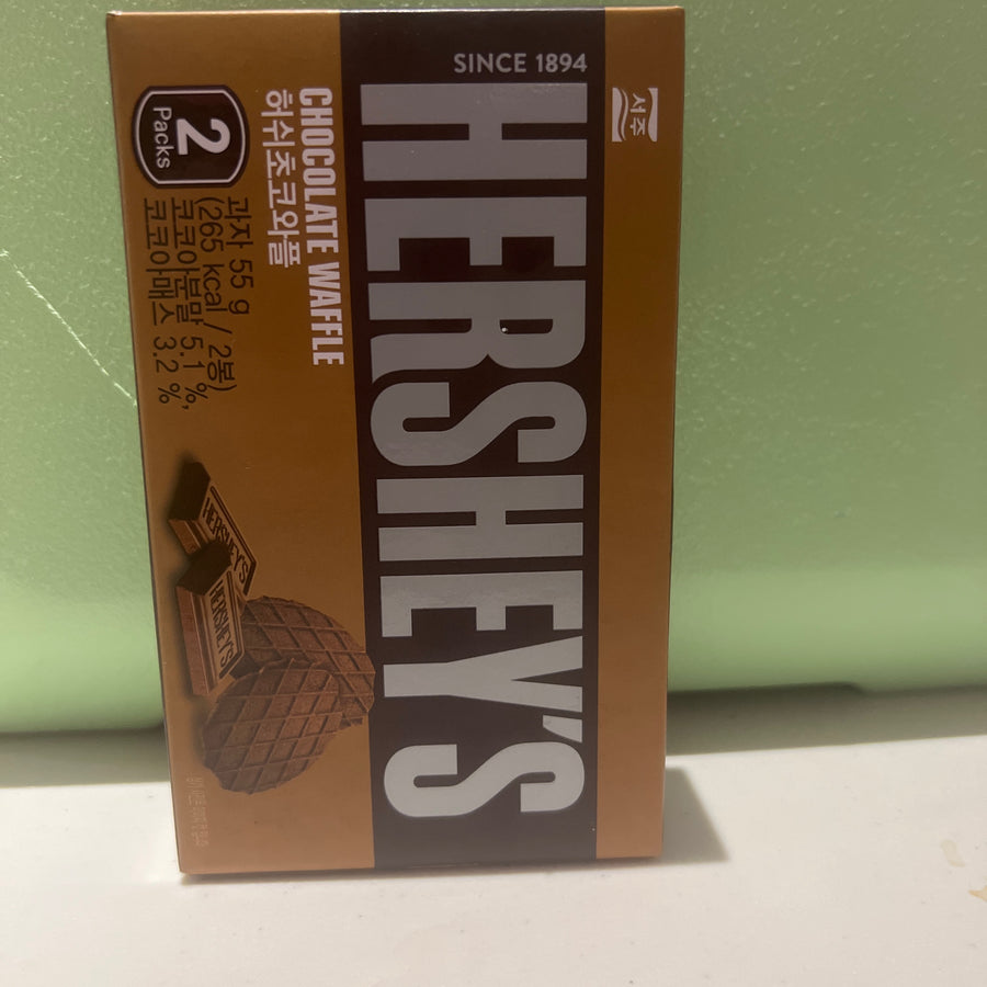 Hershey’s Chocolate Waffle (Korea) — front of pack at Exotic Snaxx Chicago