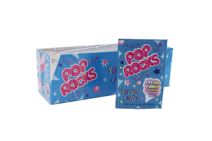 Pop Rocks, Cotton Candy, 0.33oz, — front of pack at Exotic Snaxx Chicago
