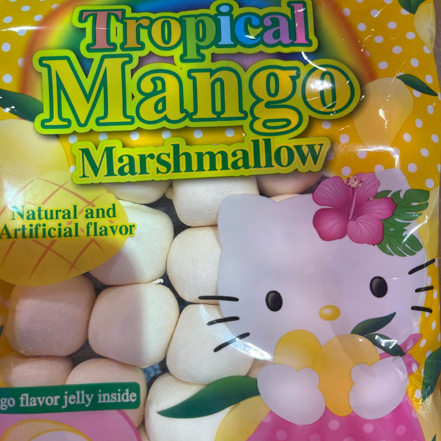 Eiwa Tropical Mango Marshmallow – Hello Kitty — front of pack at Exotic Snaxx Chicago