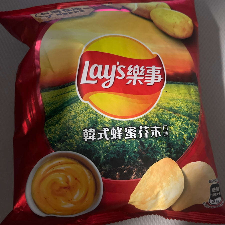 Lay’s Korean Honey Mustard Flavor (Taiwan) — front of pack at Exotic Snaxx Chicago