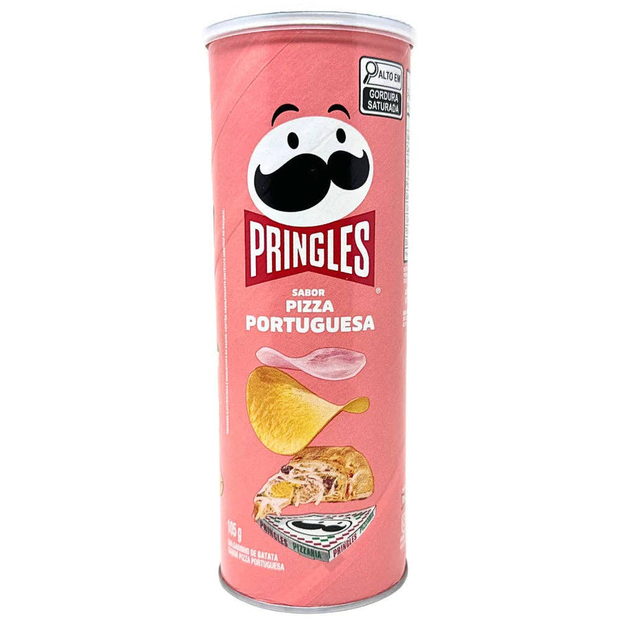 Pringles Pizza Portuguesa (105g) Brazil — front of pack at Exotic Snaxx Chicago