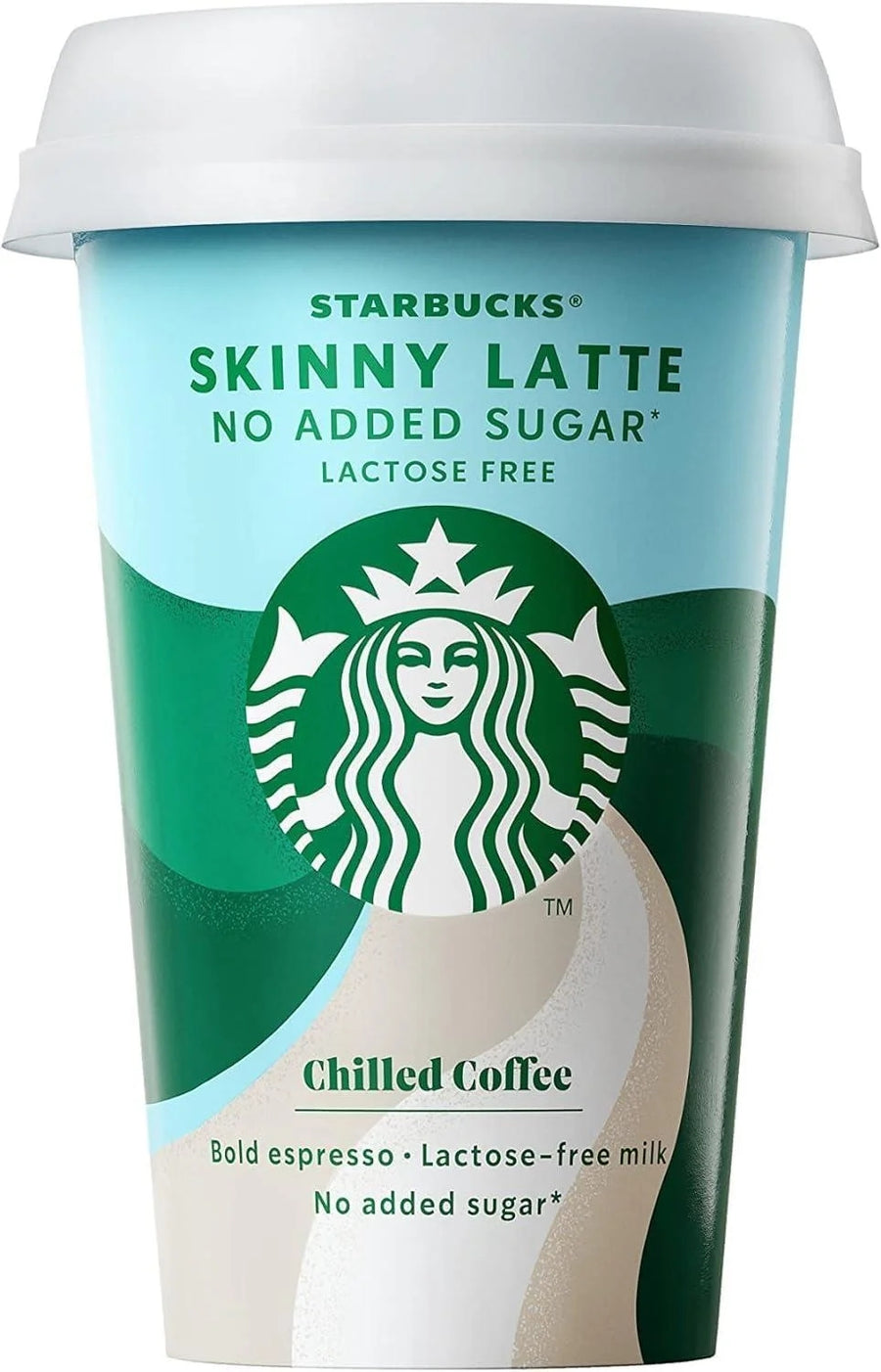 Starbucks Skinny Latte Chilled Cup United Kingdom — front of pack at Exotic Snaxx Chicago