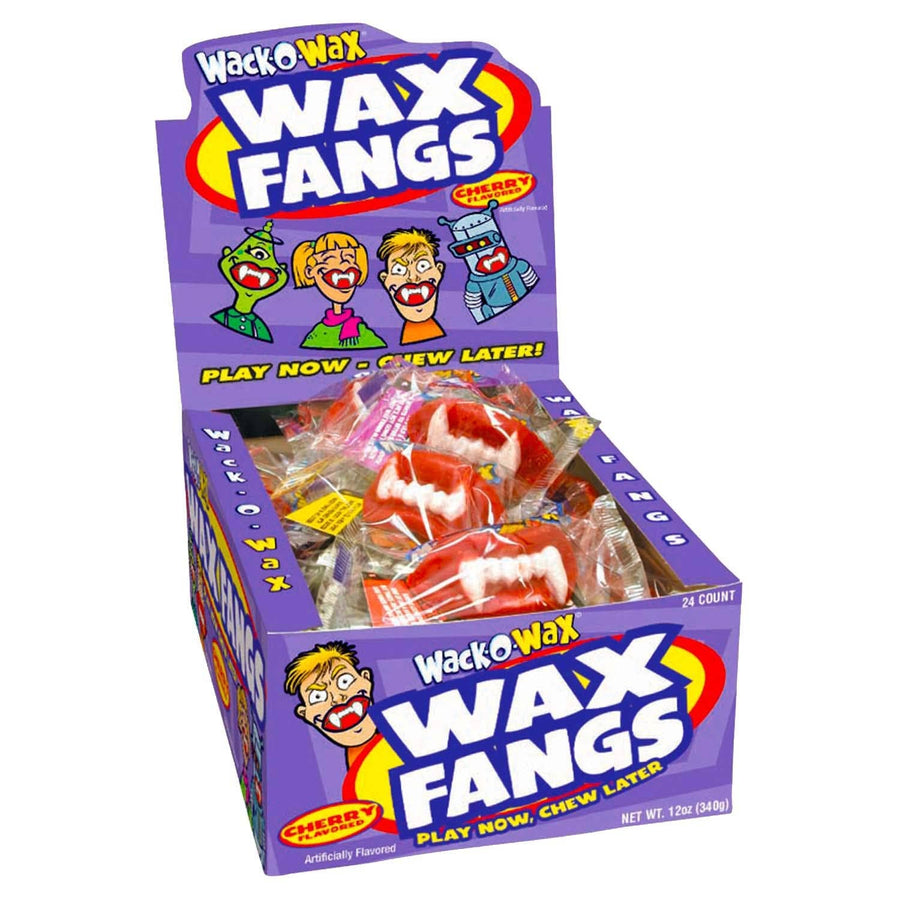 Wax Fangs, Cherry Flavor Candy, 24 Count — front of pack at Exotic Snaxx Chicago