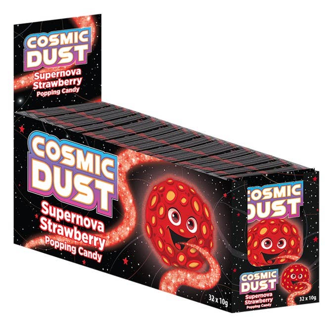 Cosmic Dust Supernova Strawberry Popping Candy .35oz — front of pack at Exotic Snaxx Chicago
