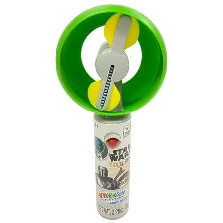 CandyRific Fanimation Star Wars Mandalorian Toy Fan with Candy Treat — front of pack at Exotic Snaxx Chicago