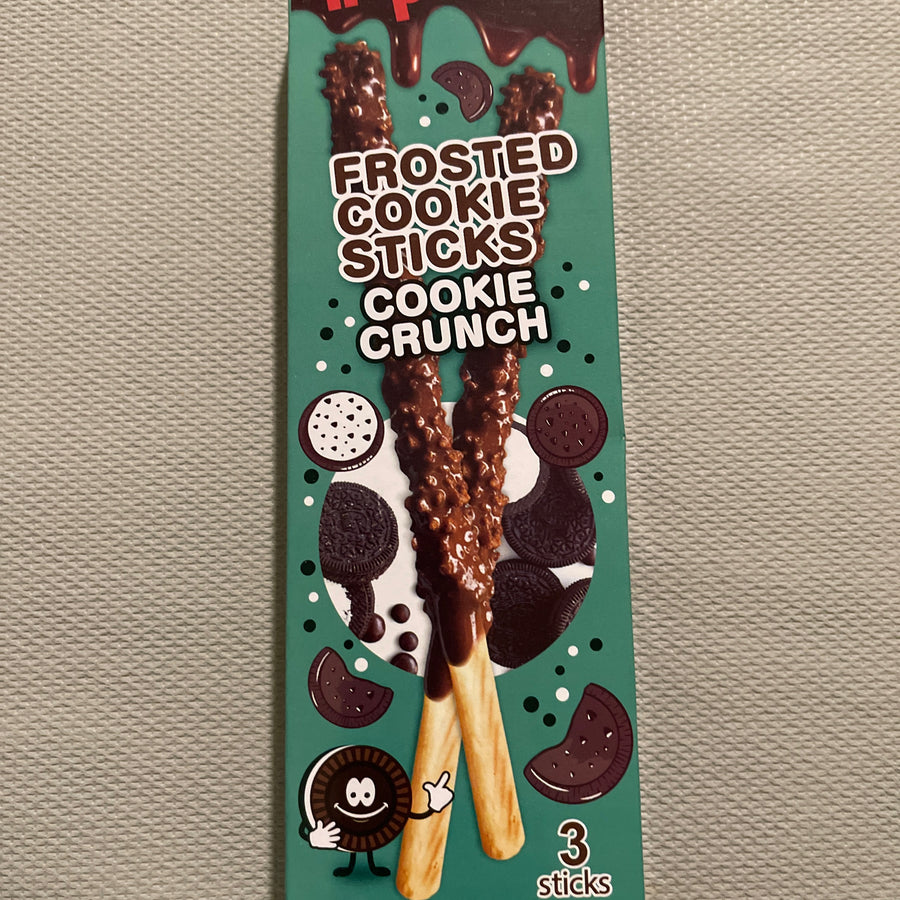 Hapi Frosted Sticks Crunch Cookie(Korea) — front of pack at Exotic Snaxx Chicago