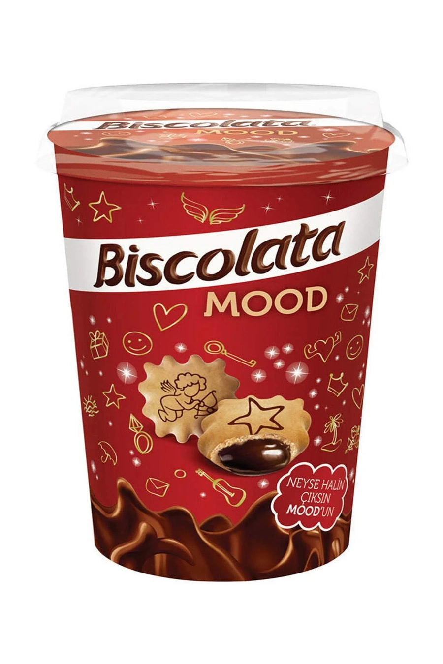 Biscolata Mood Cookies with Chocolate Cream 125gr (Turkiye) — front of pack at Exotic Snaxx Chicago