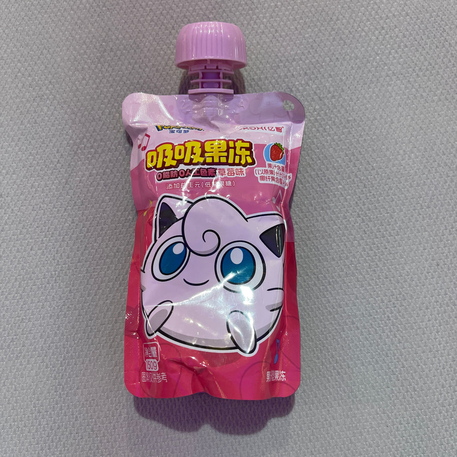 Pokémon Jigglypuff Suck Jelly – Strawberry Flavor — front of pack at Exotic Snaxx Chicago