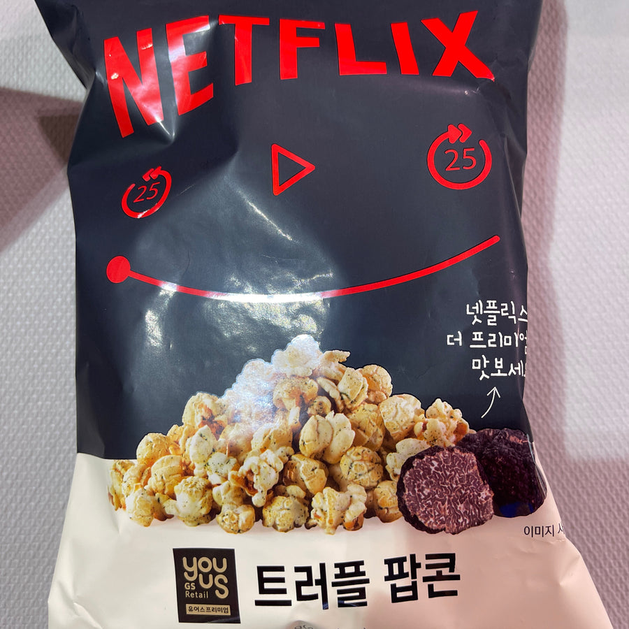 Netflix Truffle Popcorn — front of pack at Exotic Snaxx Chicago