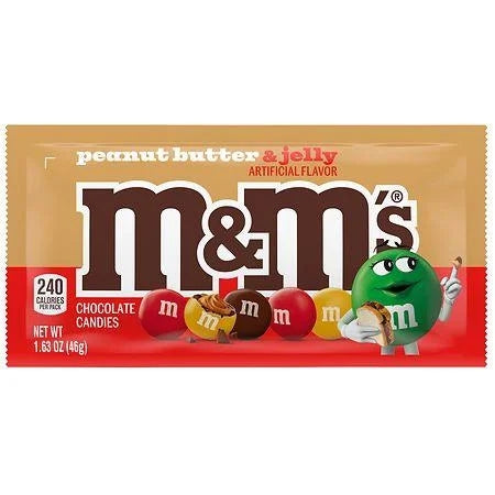 M&M's Candy Share Size Peanut Butter & Jelly — front of pack at Exotic Snaxx Chicago