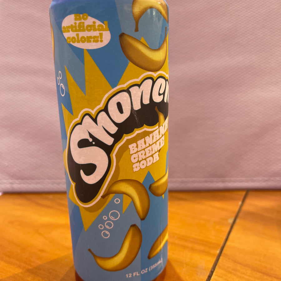 Shonen Banana Crème Soda — front of pack at Exotic Snaxx Chicago