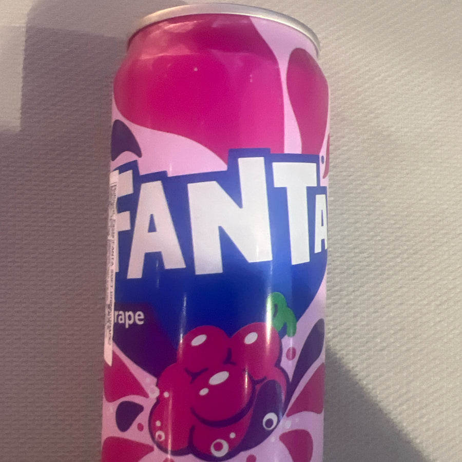 Fanta grape cane japan — front of pack at Exotic Snaxx Chicago
