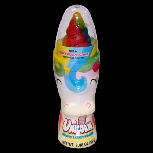 Dip N Lik Unicorn 50g Lollipop — front of pack at Exotic Snaxx Chicago